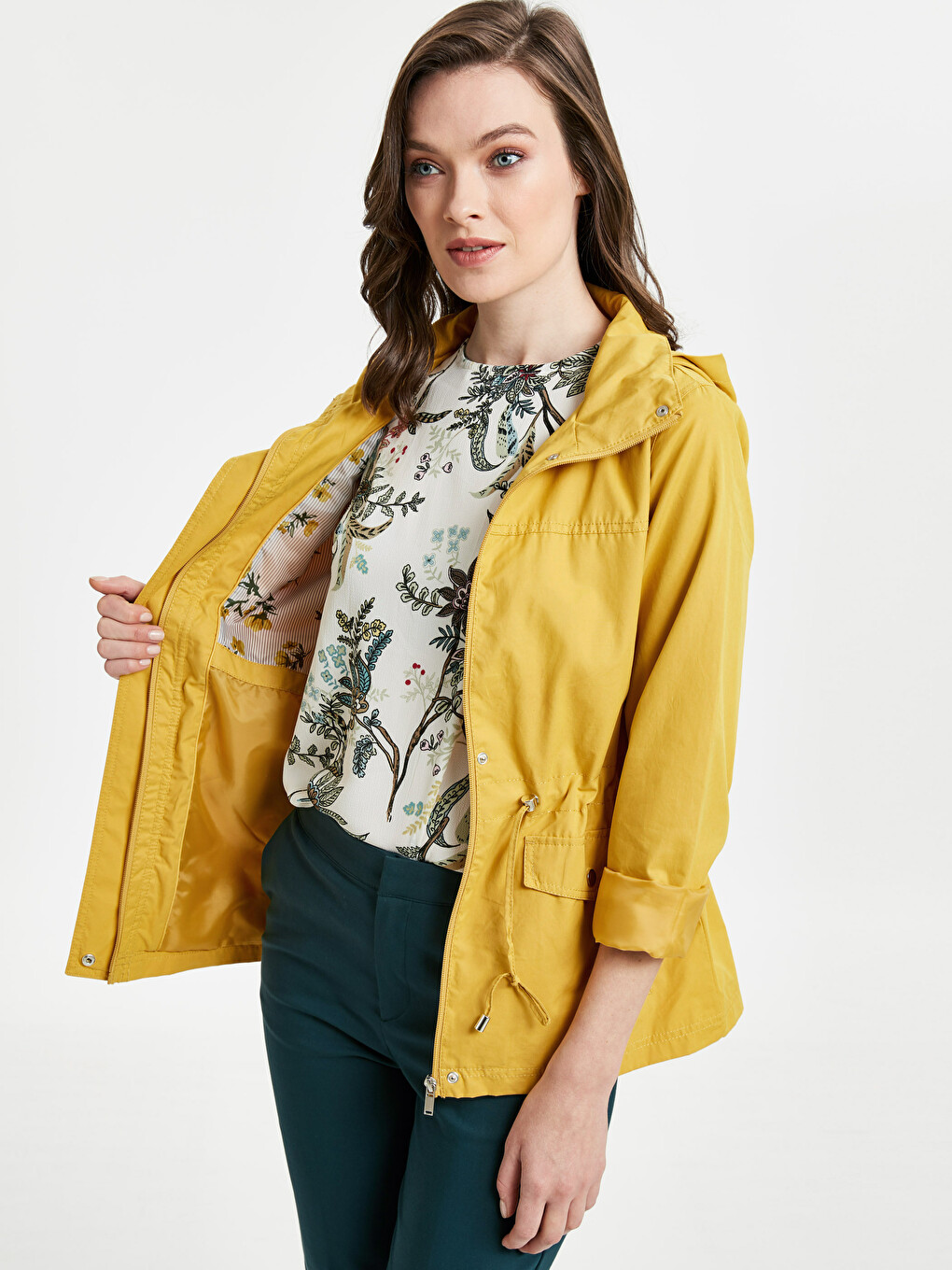 Woman Yellow Coat-1