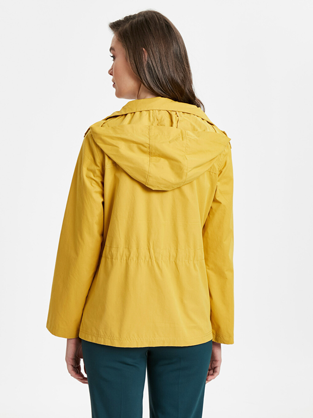 Woman Yellow Coat-2
