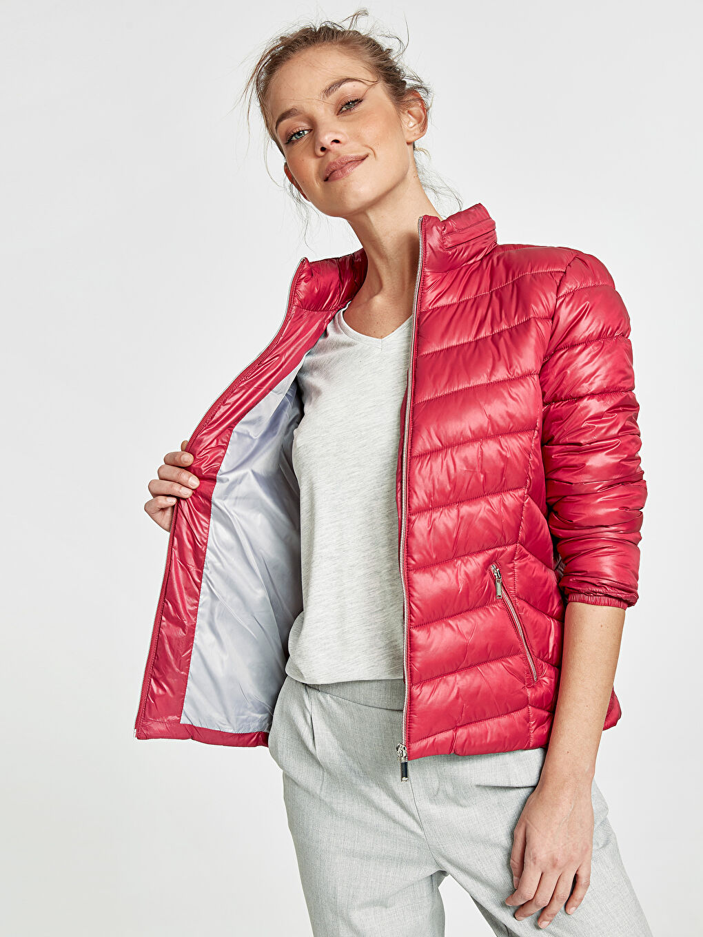 Manteau bouffant FUCHSIA Femme-1