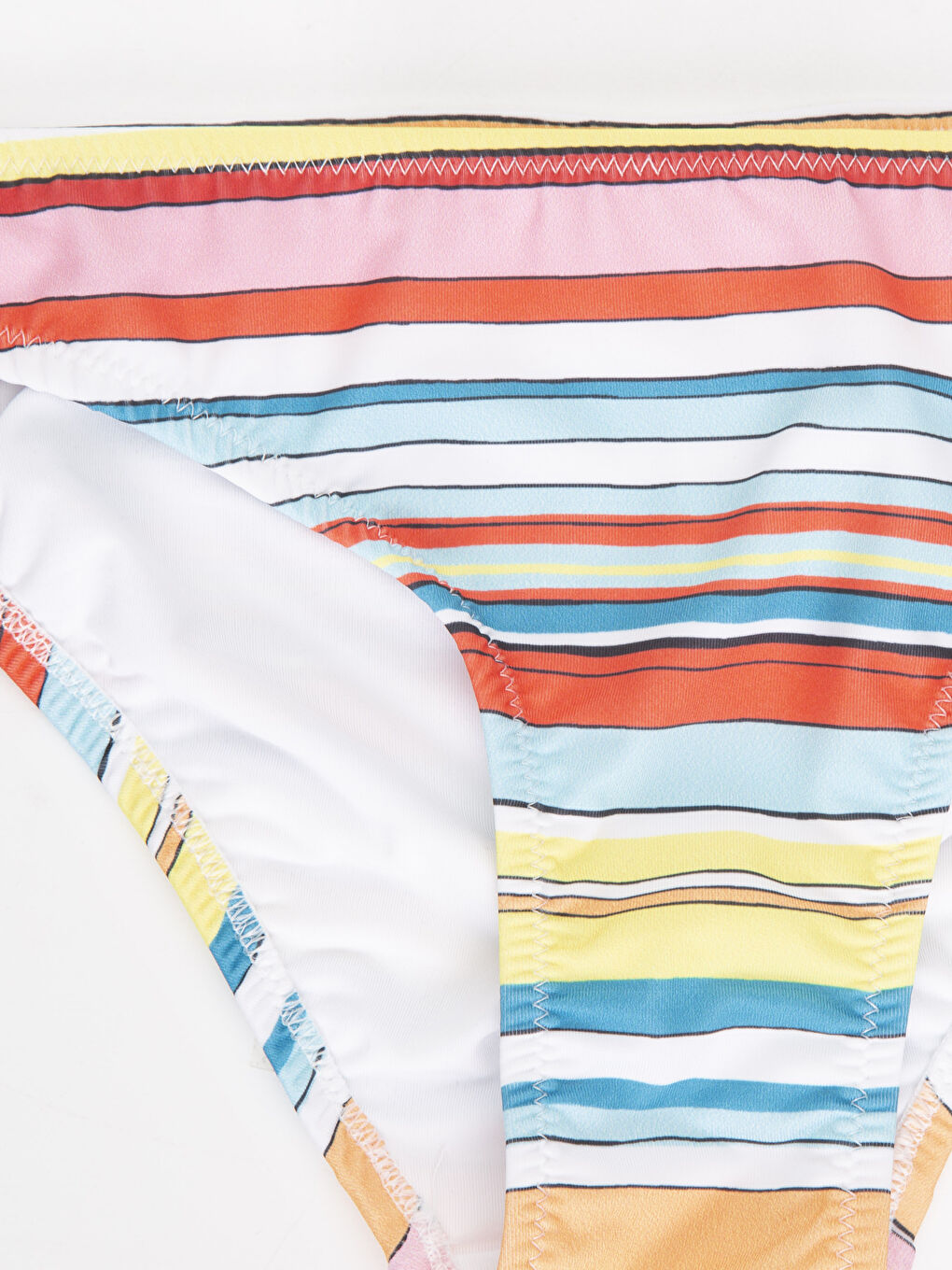 Sarı Çizgili Kadın Çizgili Bikini Alt-2