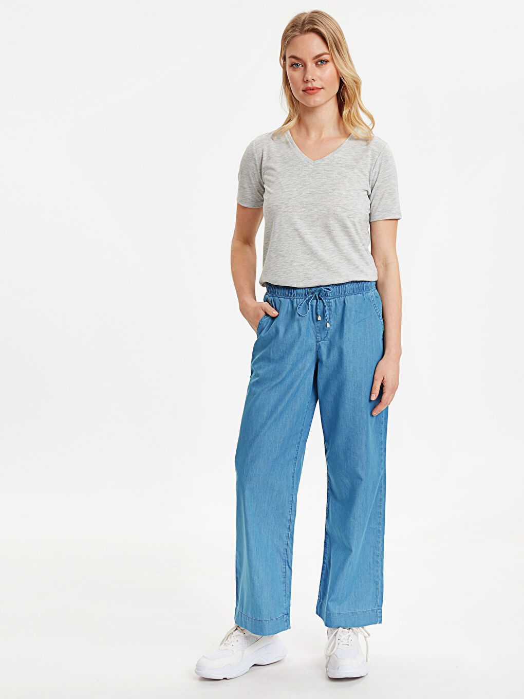 Gri Melanj Tişört-2