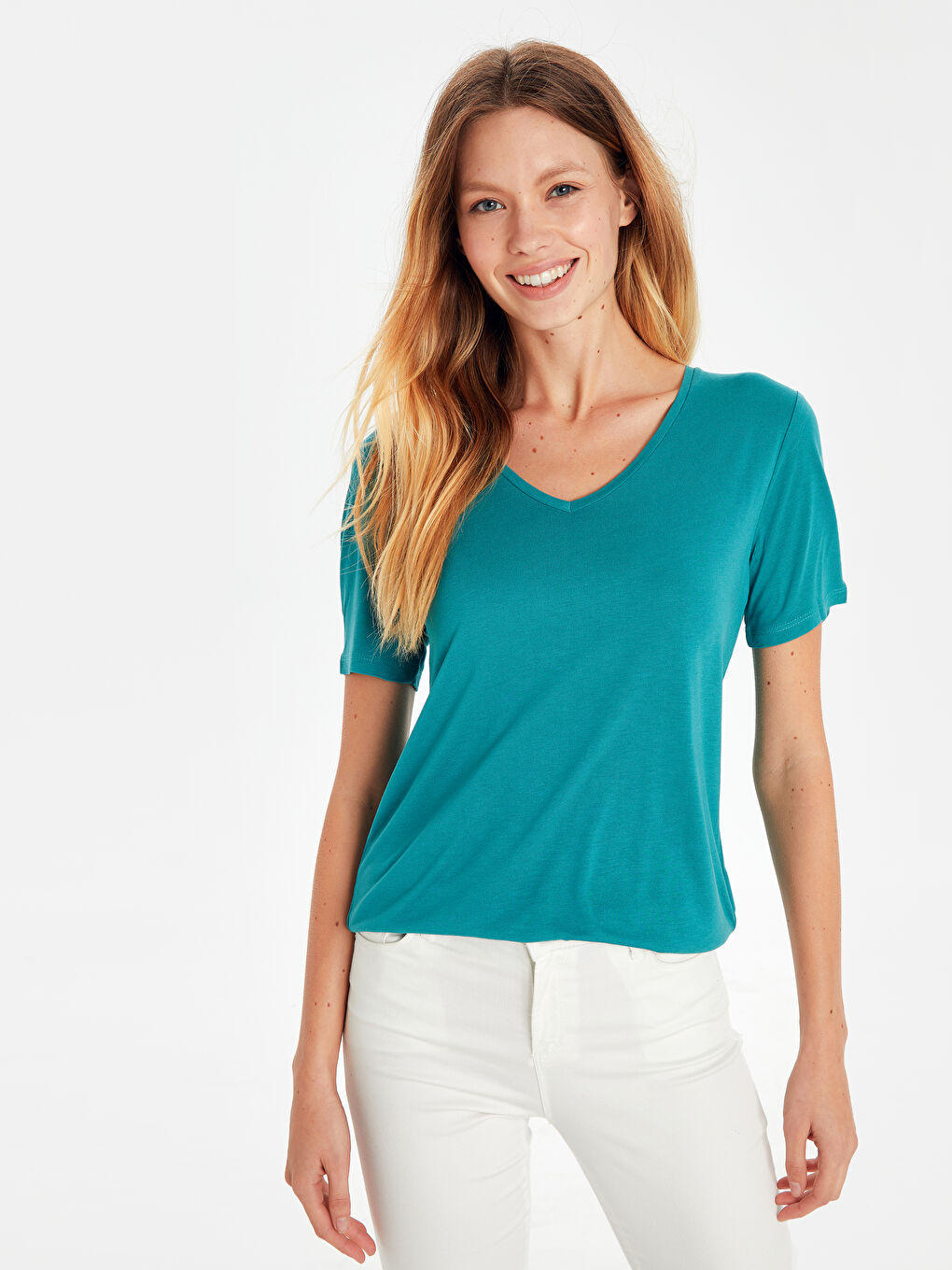Woman TURQUOISE T-Shirt