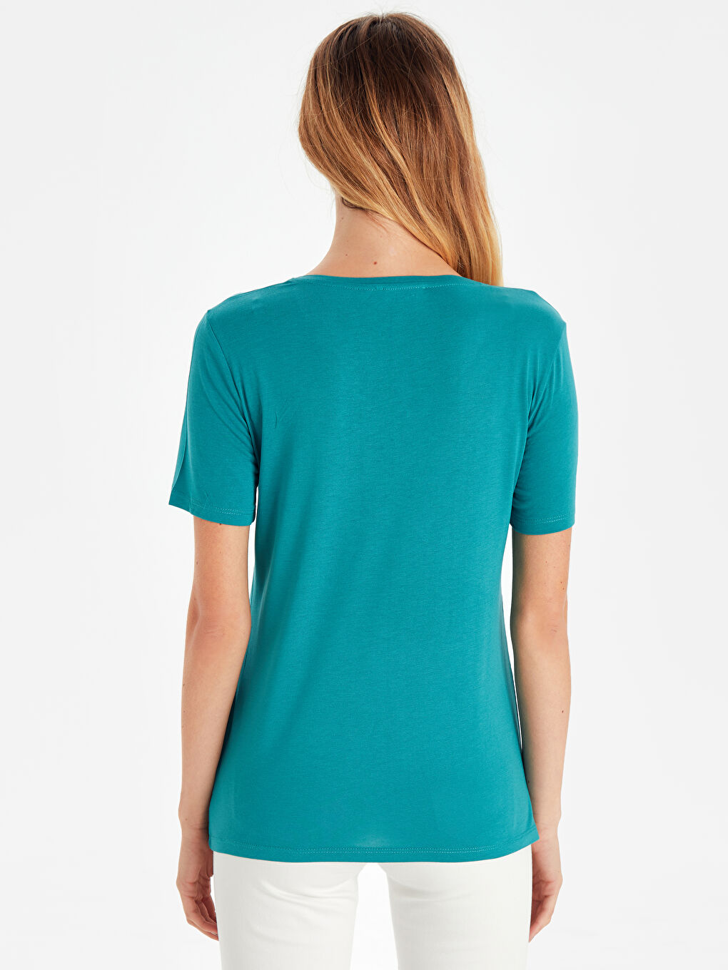 Woman TURQUOISE T-Shirt-1