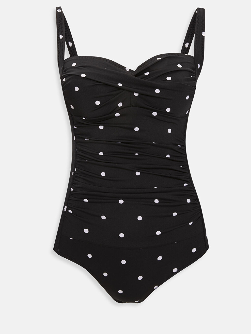 Strappy Polka Dot Pattern Women's Swimsuit
