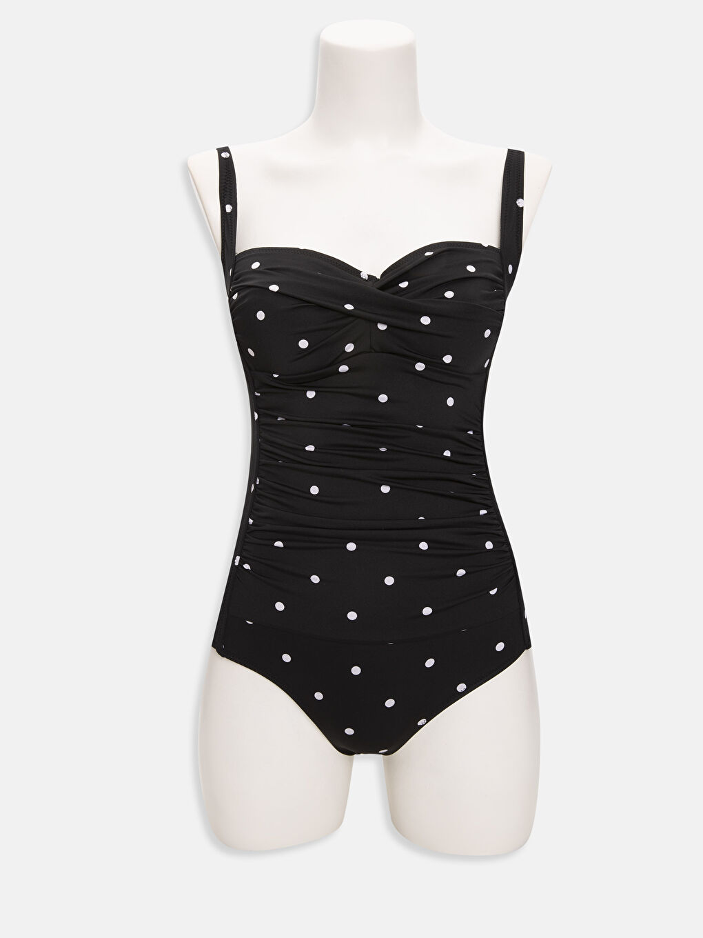 Strappy Polka Dot Pattern Women's Swimsuit-1