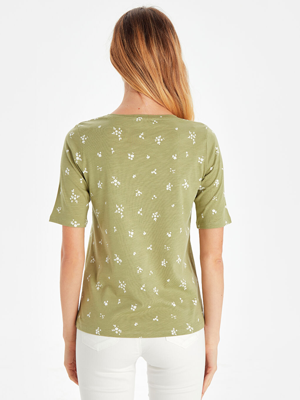 تي شيرت كاكي نساء-1