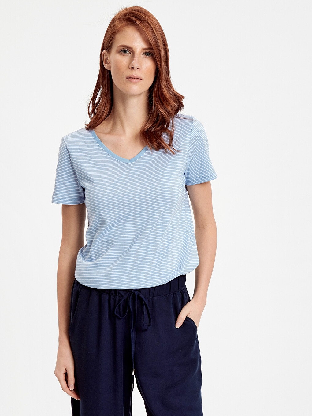 Woman Blue T-shirt