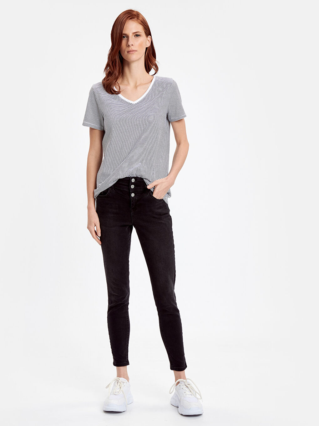 LCWAIKIKI Basic Woman WHITE T-Shirt -9S3381Z8-LJY