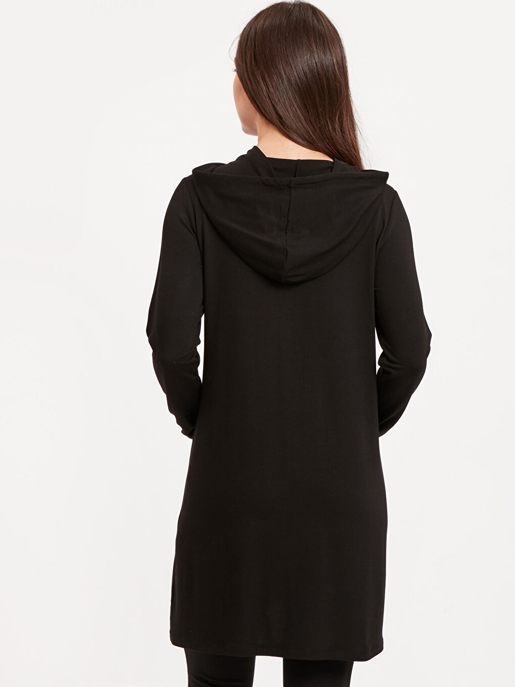 Woman BLACK Zip-Up Sweatshirt-1