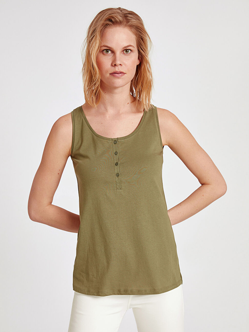 Débardeur KAKI Femme-1