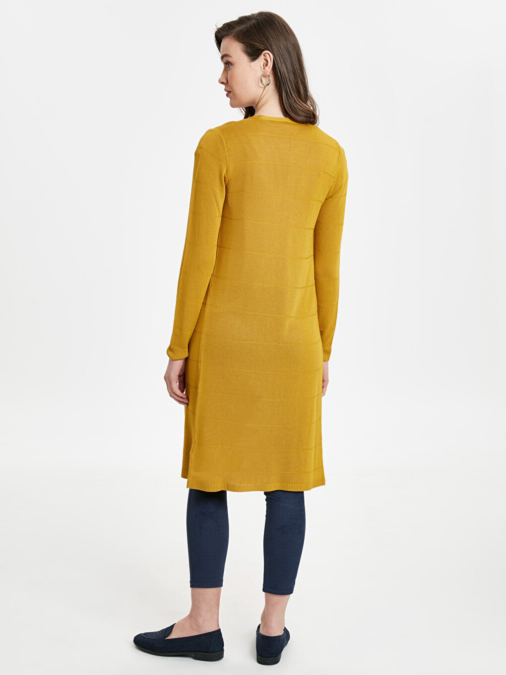 Woman Yellow Cardigan-1