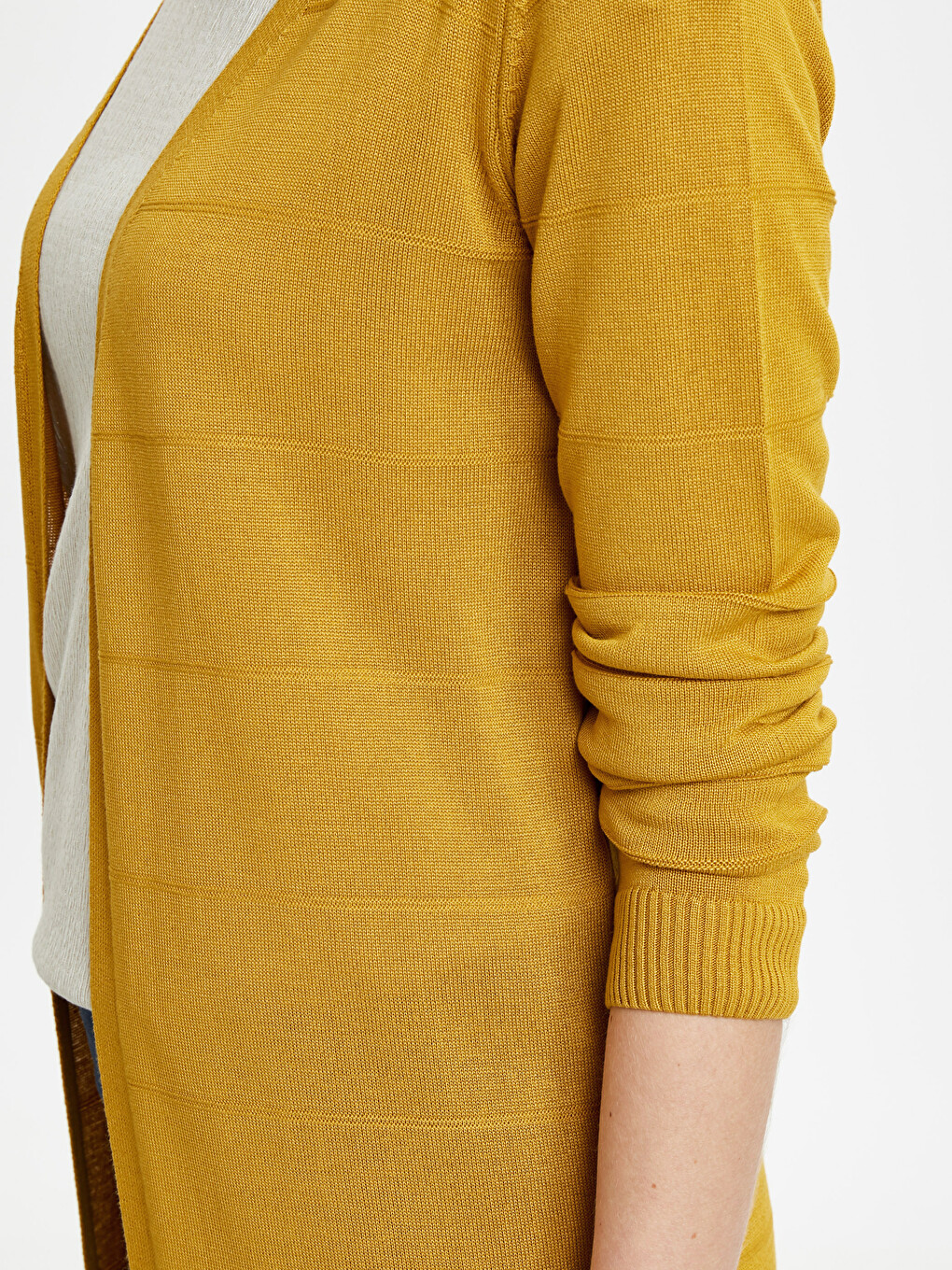 Woman Yellow Cardigan-2