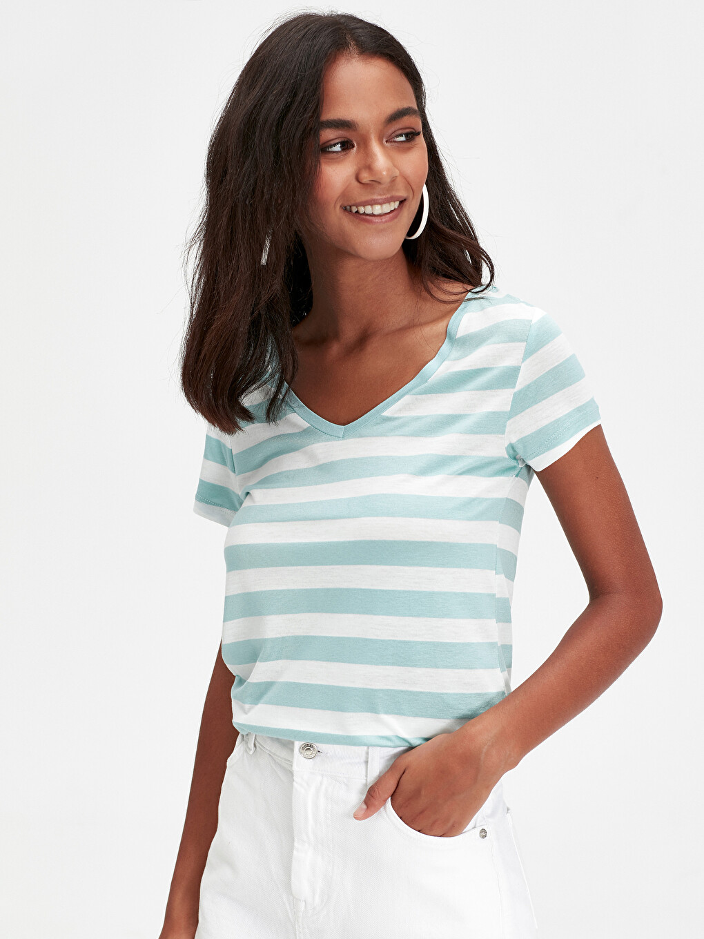 Woman Blue T-shirt