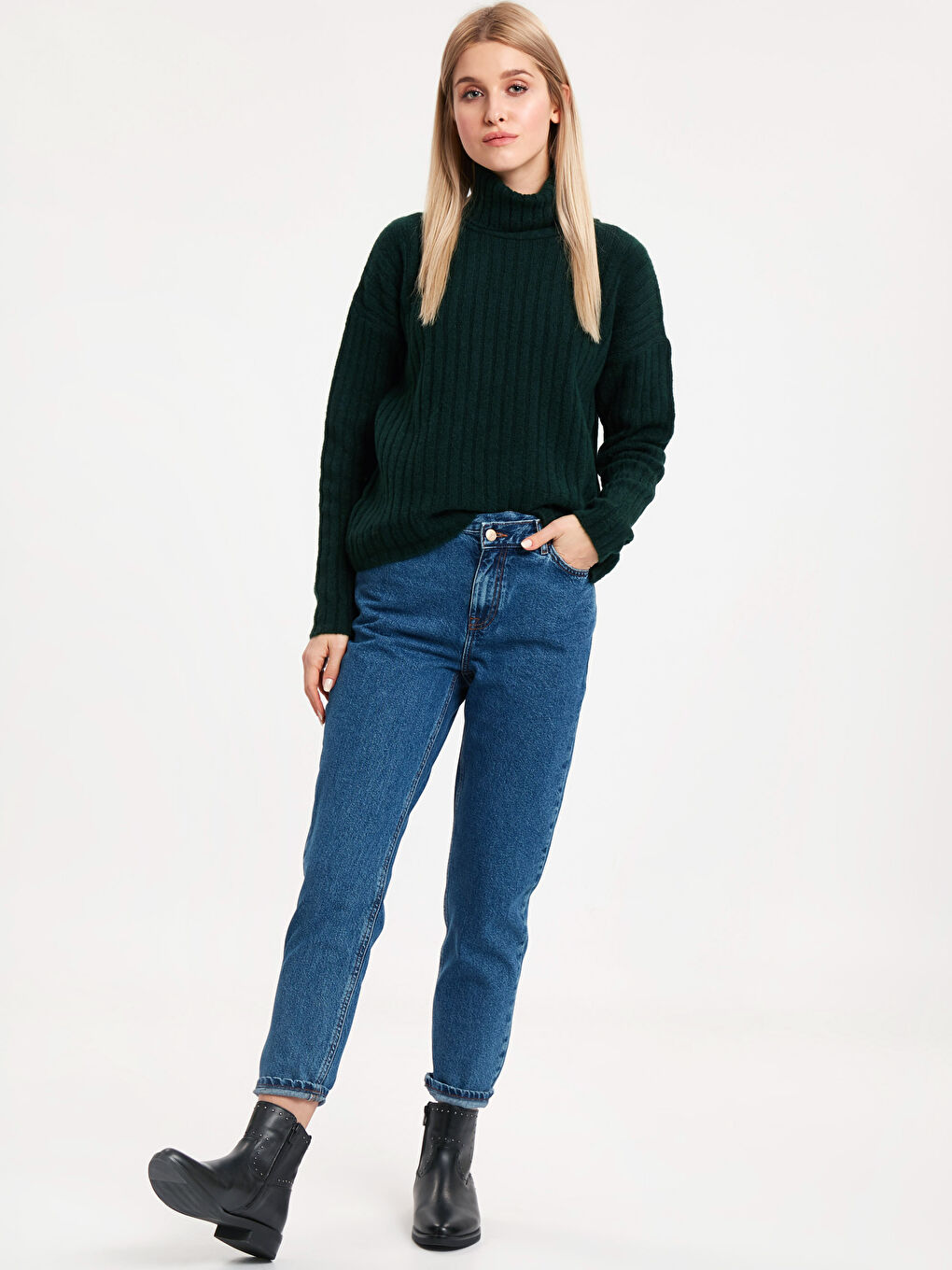 Orta İndigo Rodeo Jean Pantolon