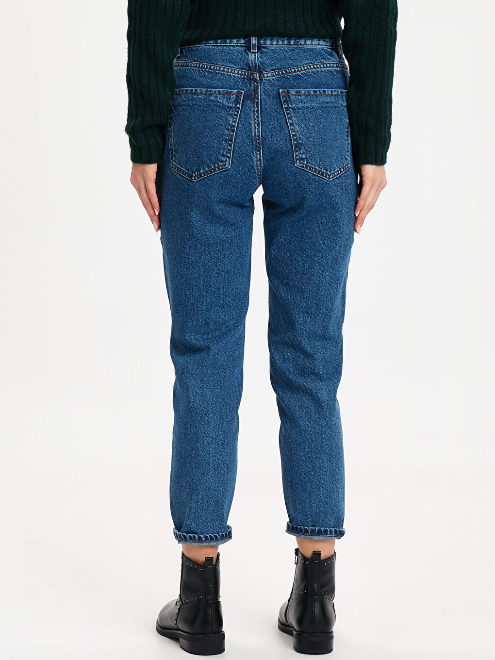 Orta İndigo Rodeo Jean Pantolon-2