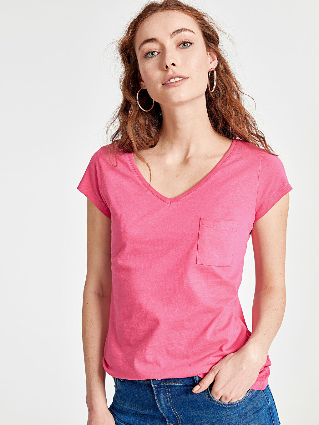 LCW Vision Woman FUCHSIA T-Shirt -9S4991Z8-GS5