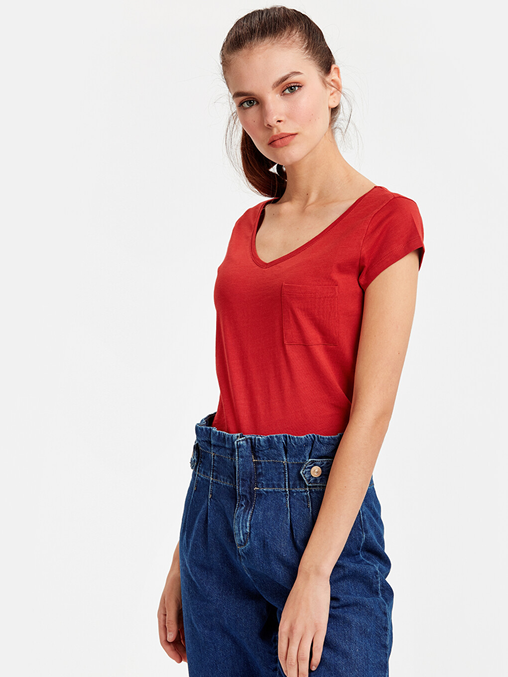 Woman Orange T-shirt