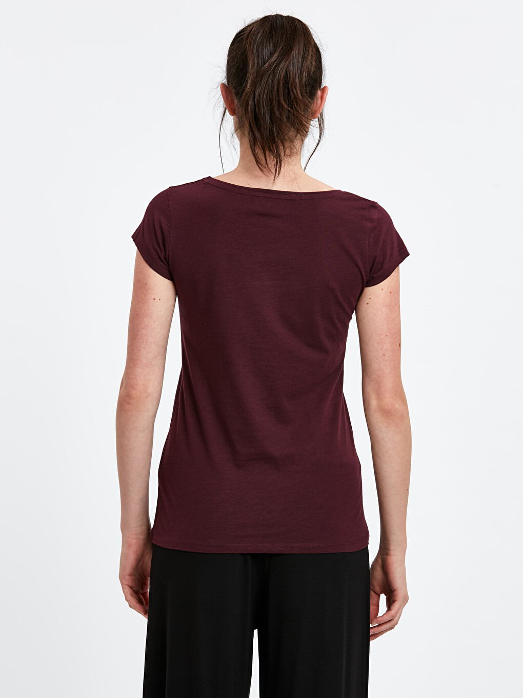 Woman Plum T-shirt-1