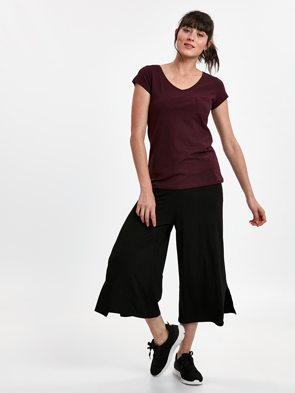 Woman Plum T-shirt-2