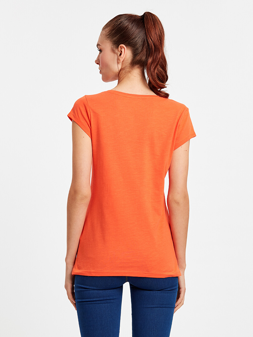 Femër Portokalli T-shirt-1