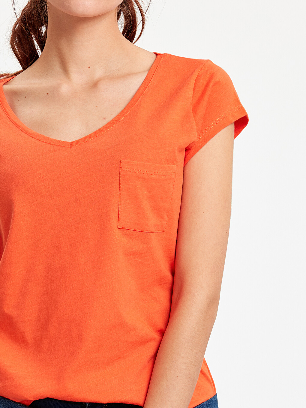 Femër Portokalli T-shirt-3