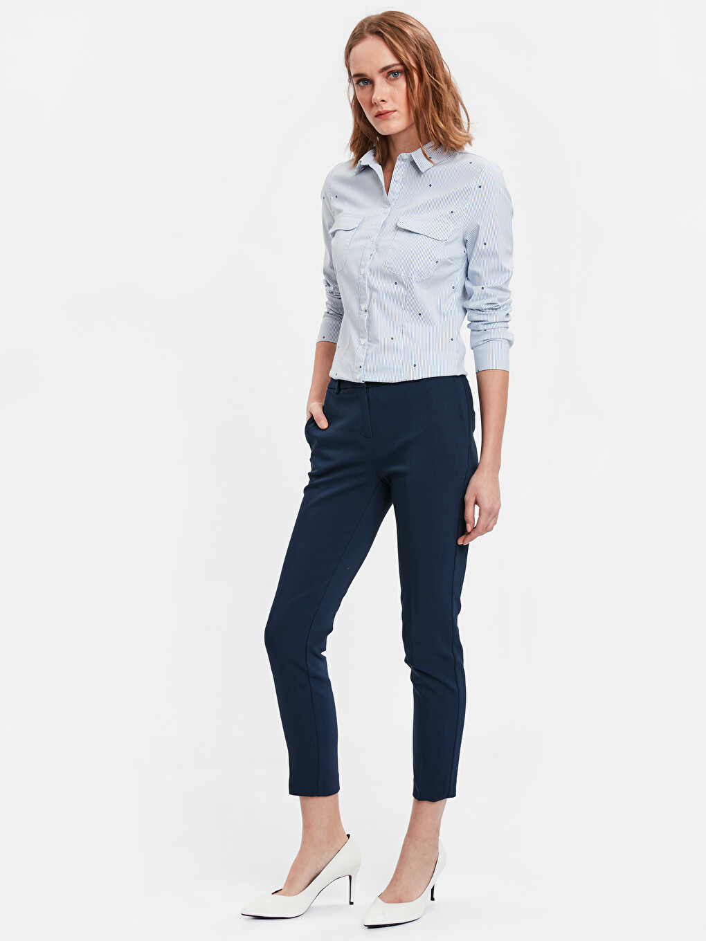 Woman Navy Trousers