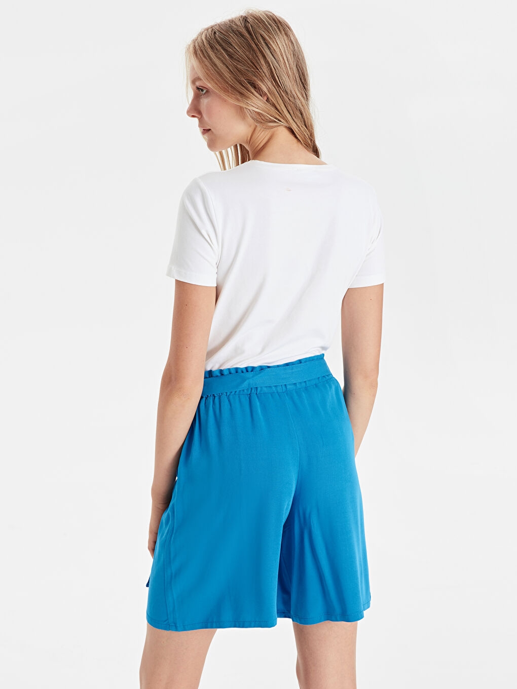 Elastic Waist Women's Viscose Bermuda-2