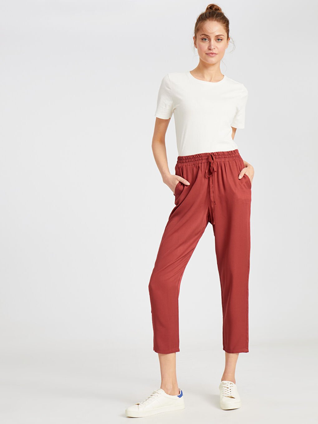 LCWAIKIKI Basic Frau BURGUND Hosen -9S5700Z8-HHG