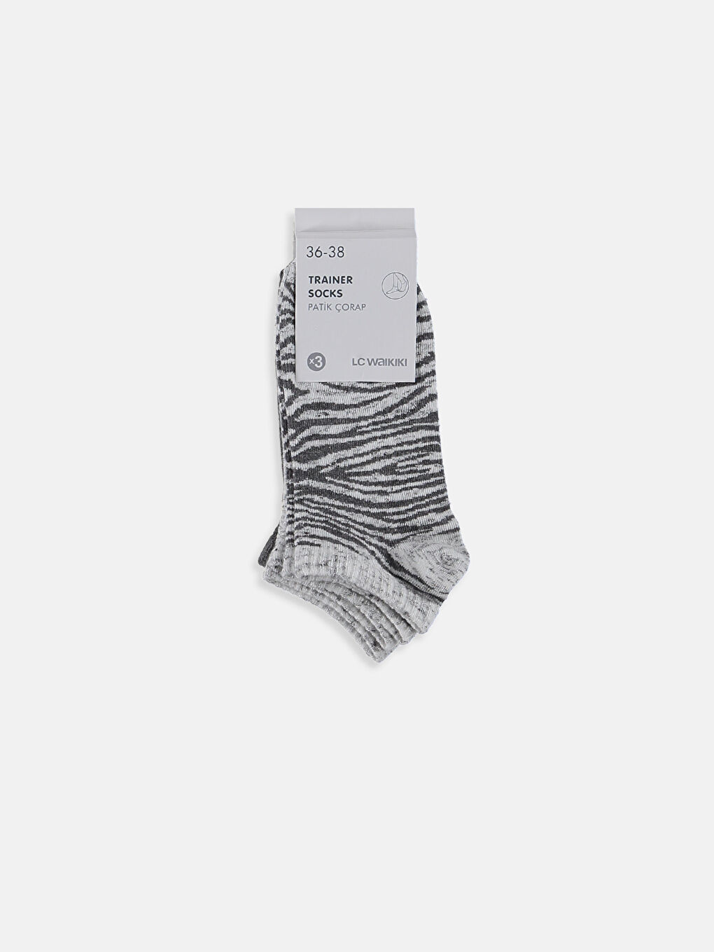 Woman GREY Trainer Socks
