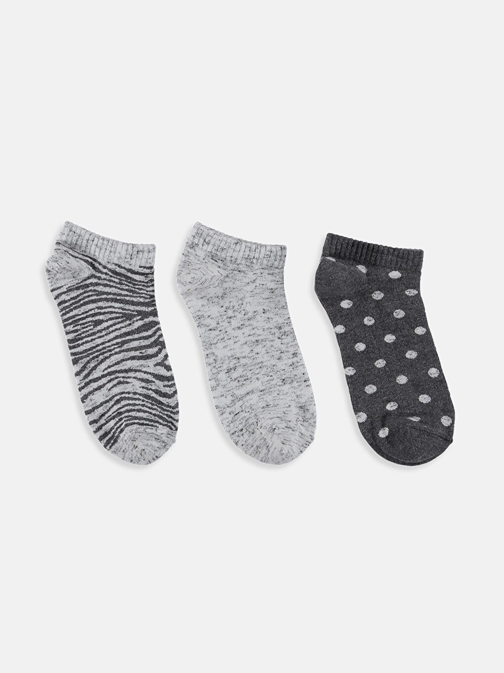 Woman GREY Trainer Socks-1