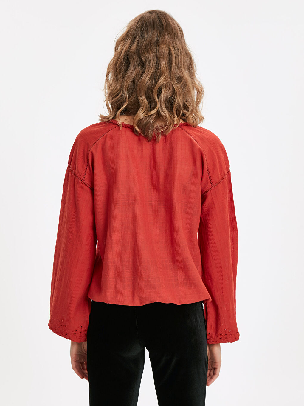 Blouse à Manches Longues pour Femmes Coupe Standard-1