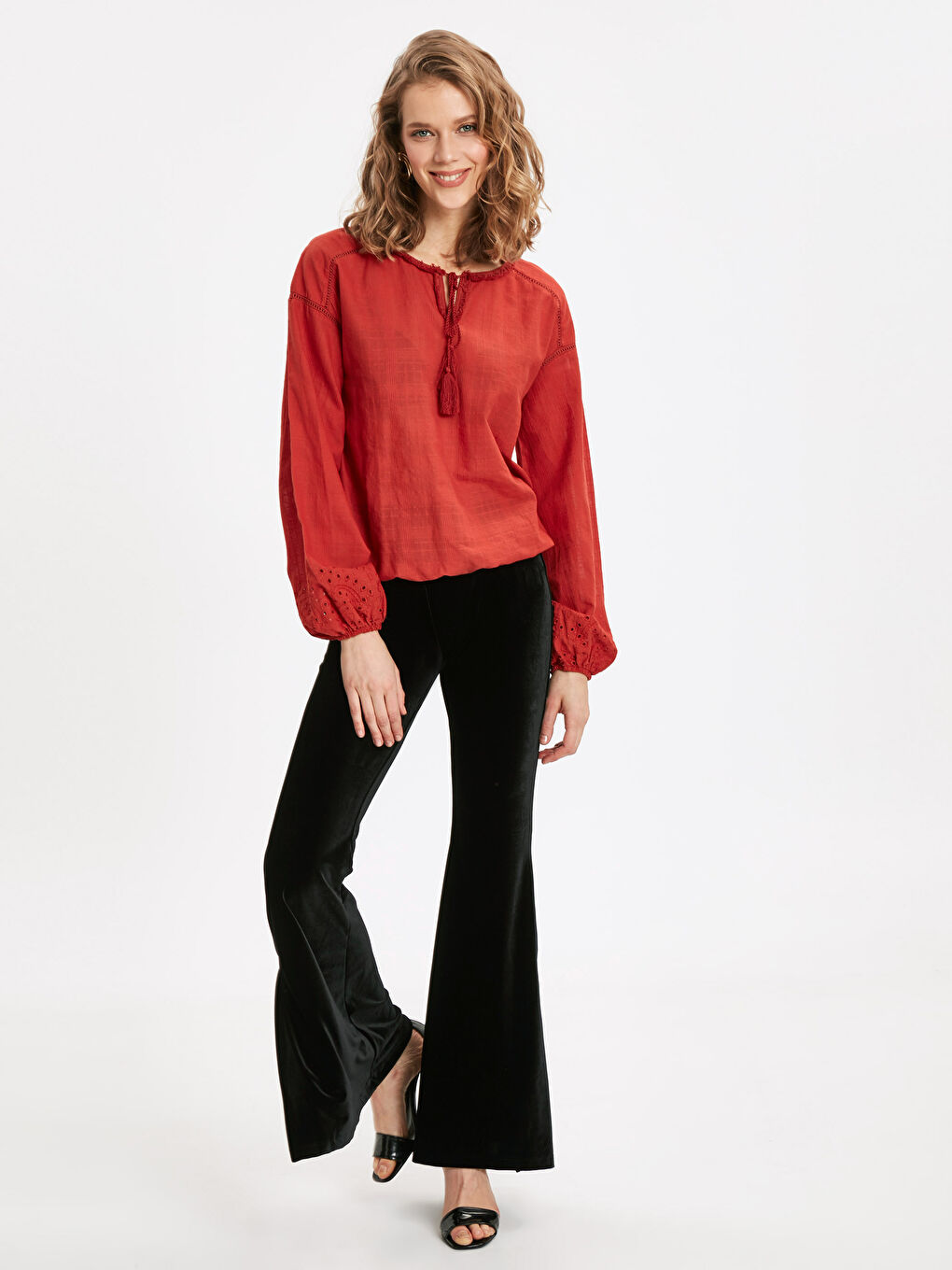 Blouse à Manches Longues pour Femmes Coupe Standard-2