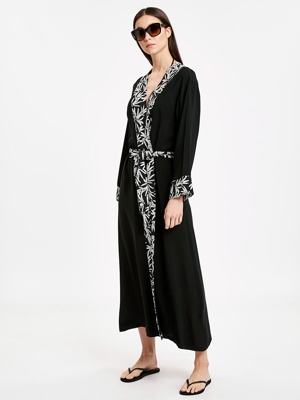 【名入れ無料】 LCW Poplin Women's Patterned Kimono -9S7235Z8-E0N - LC Waikiki 花