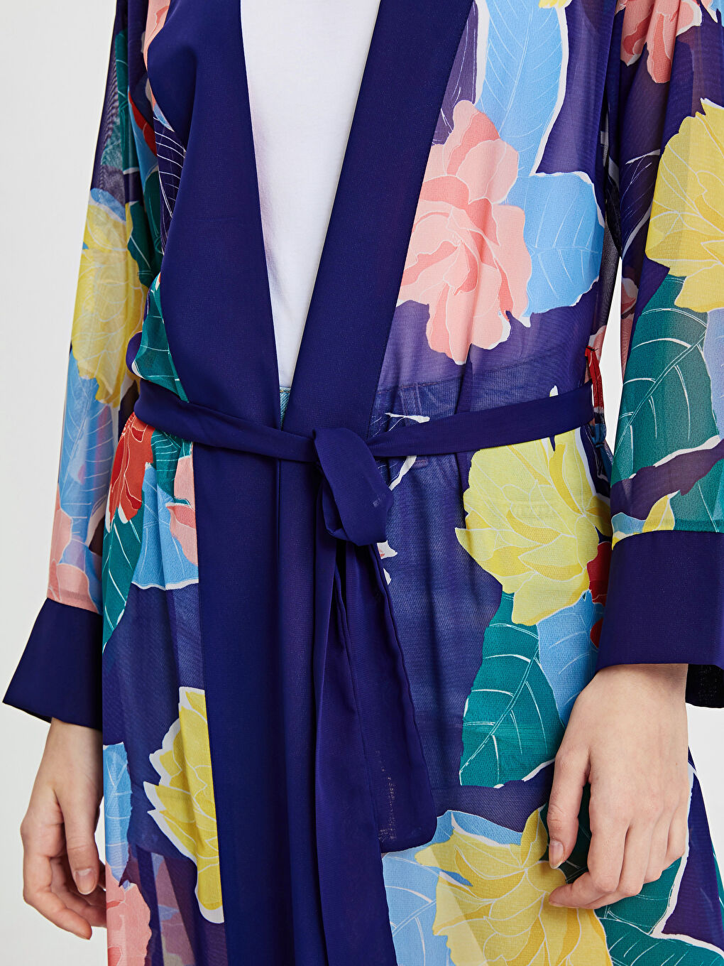 Lacivert Poplin Kadın Elbise-2