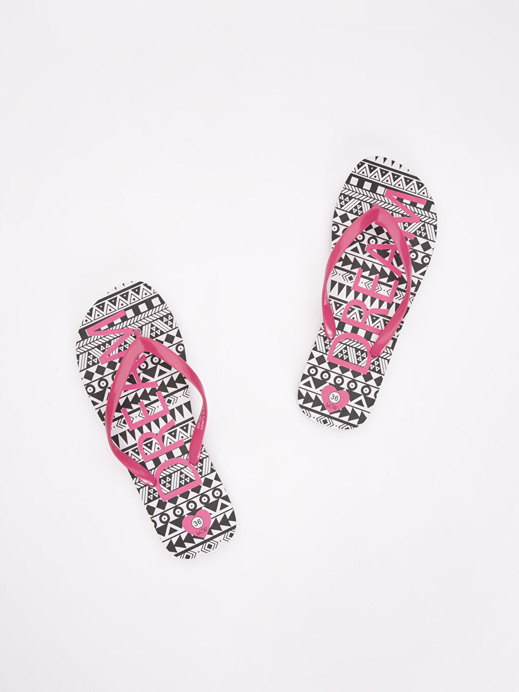 Karışık Baskılı Parmak Arası Terlik