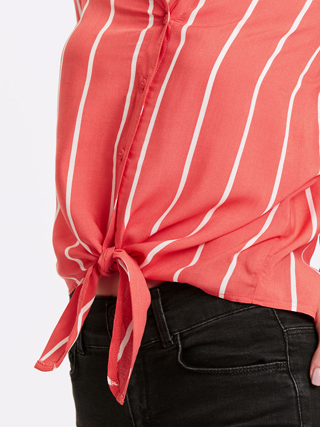 Shirt Collar Standard Fit Long Sleeve Women's Shirt-3