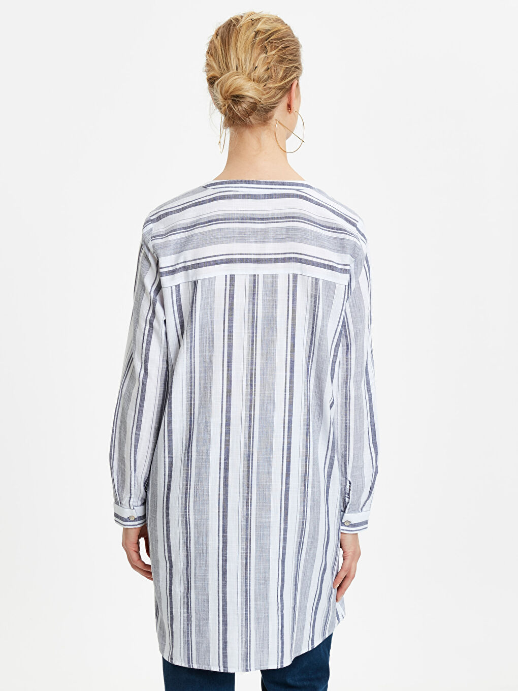 Mavi Çizgili Tunik-1