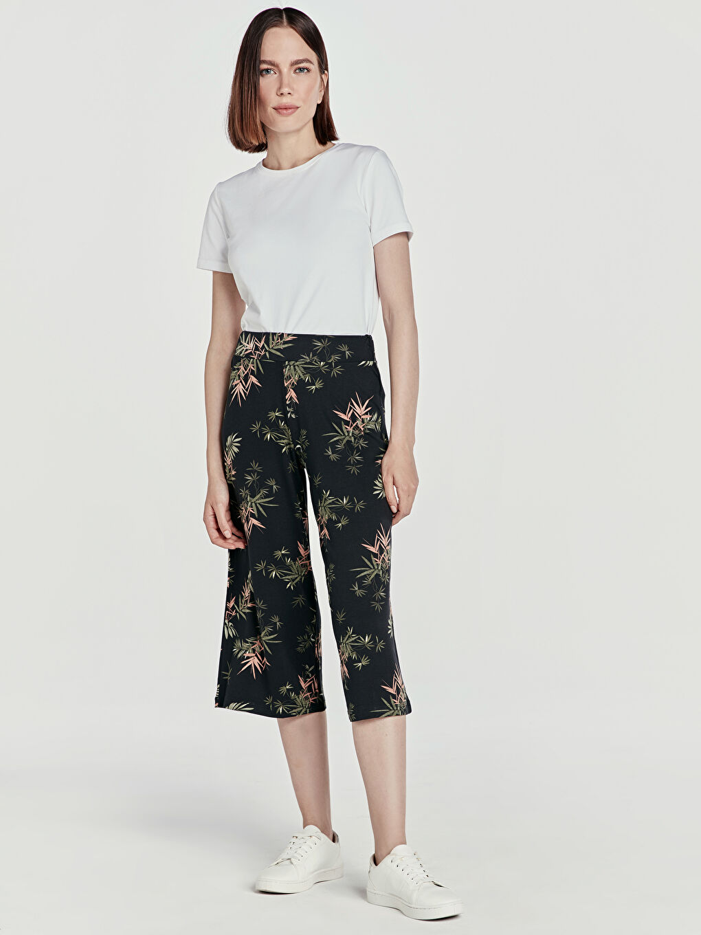 Pantalon Capri VERT Femme