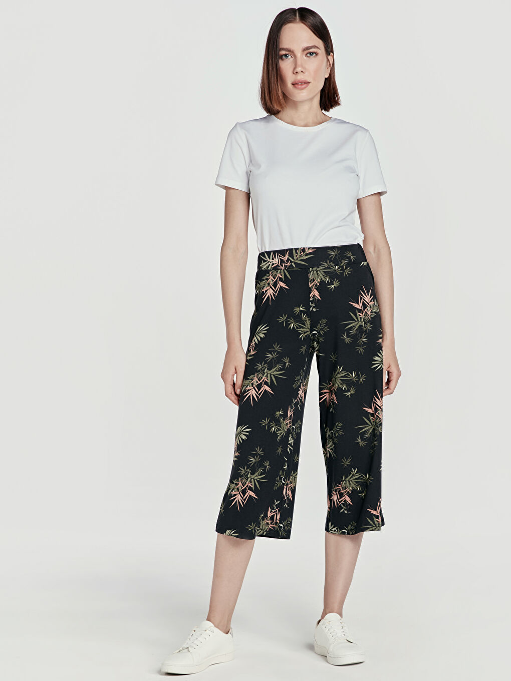 Pantalon Capri VERT Femme-1