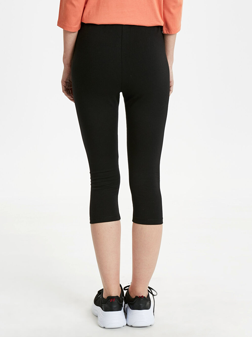 Pantalon Capri NOIR Femme-2
