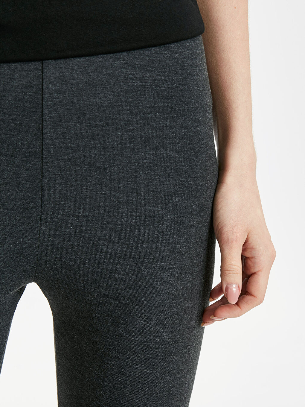 Woman ANTHRACITE Capri Trousers-3