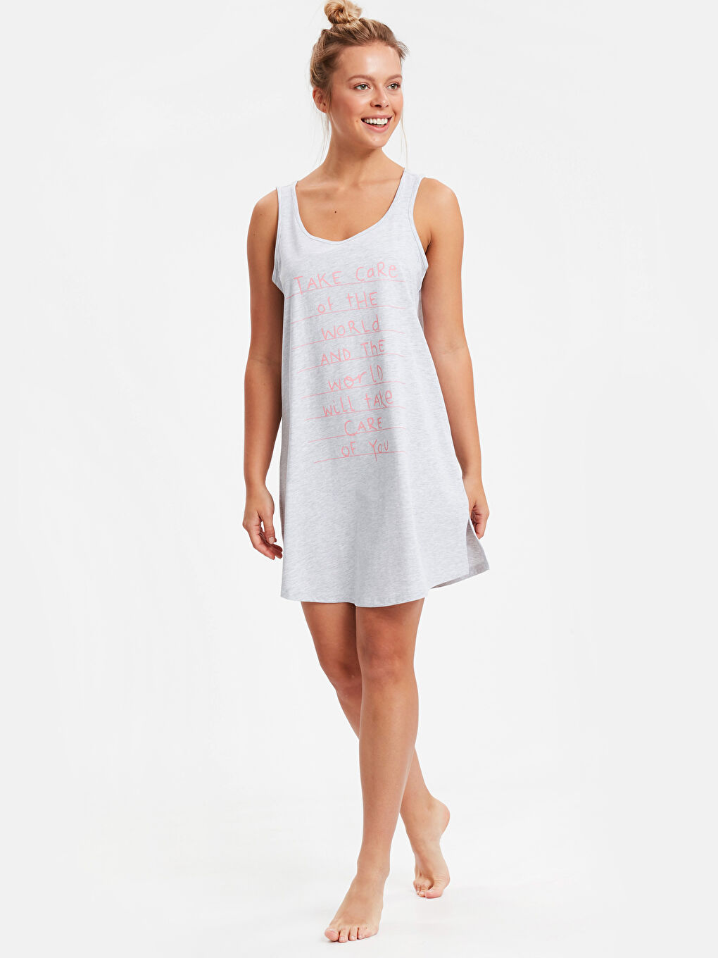 Chemise de nuit GRIS Femme