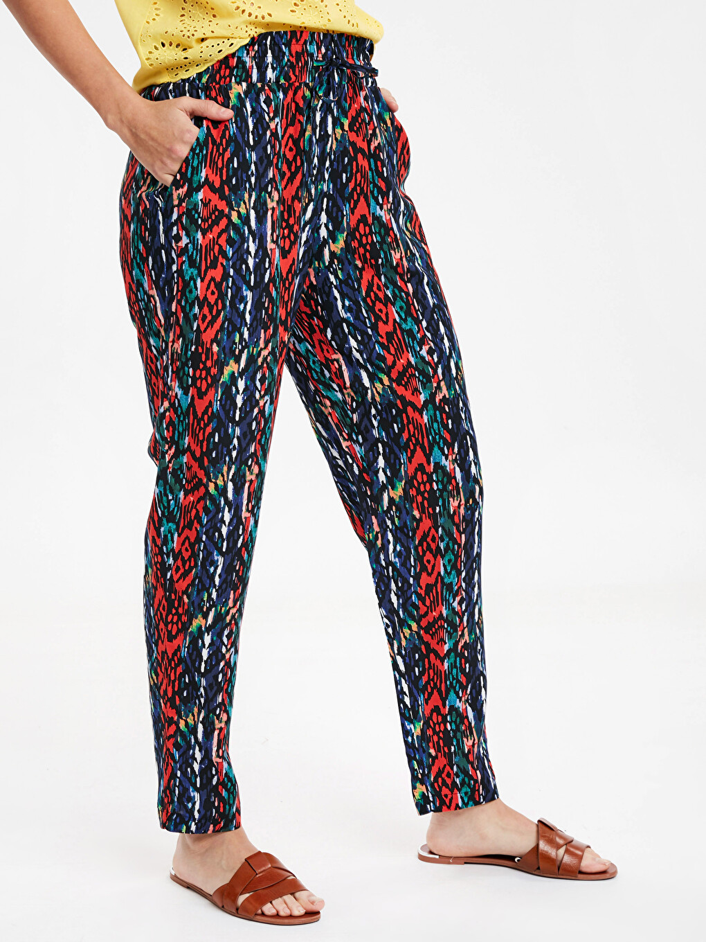 Woman Red Trousers-1