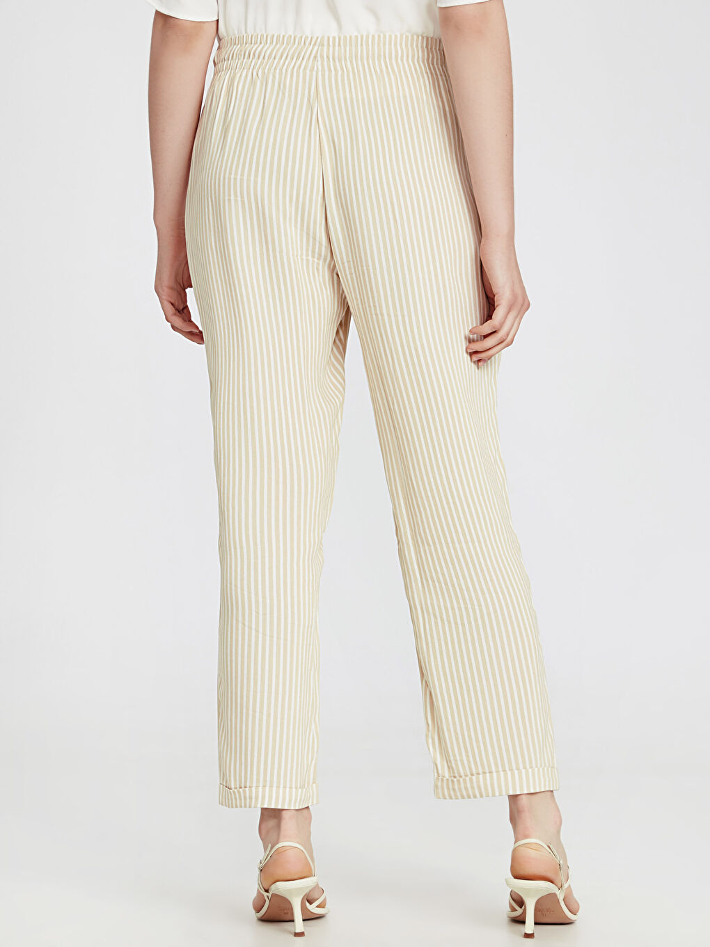 Bej Çizgili Pantolon-2