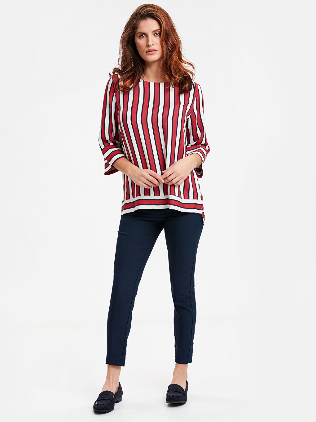 Женщины Красный Блузка-2