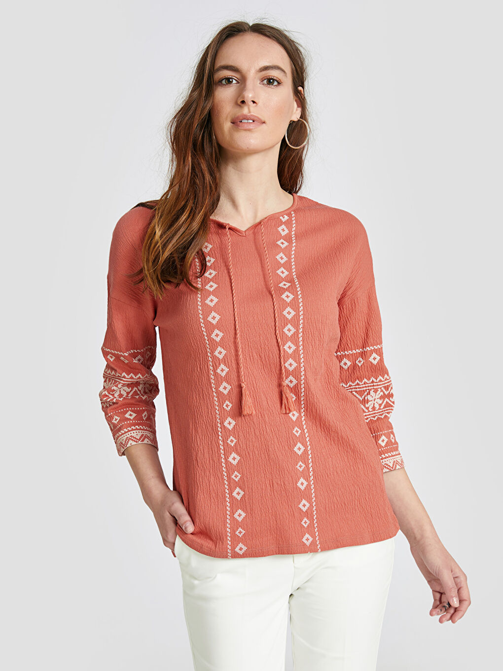 Woman BROWN T-Shirt-1