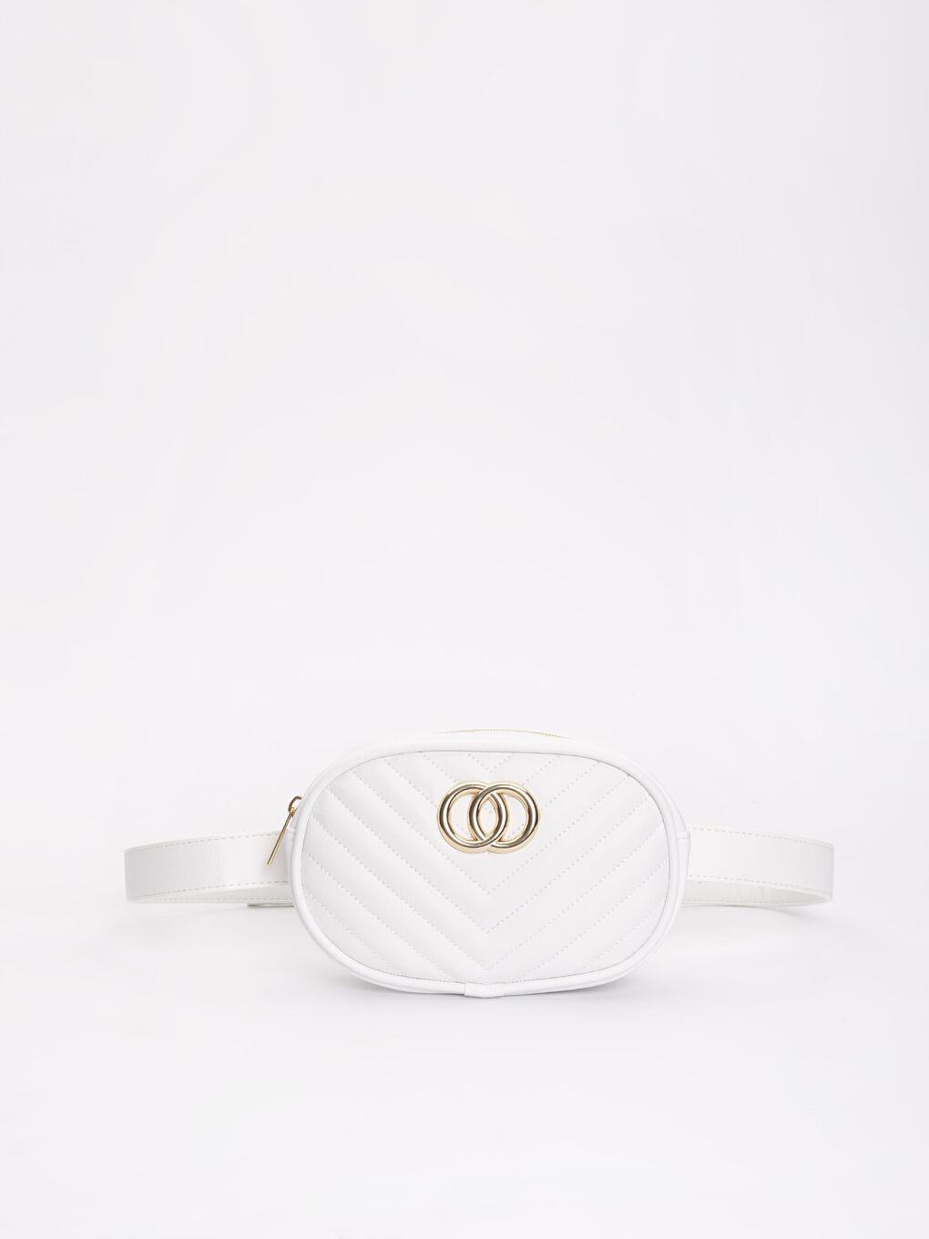 Optik Beyaz Bel Çantası-1