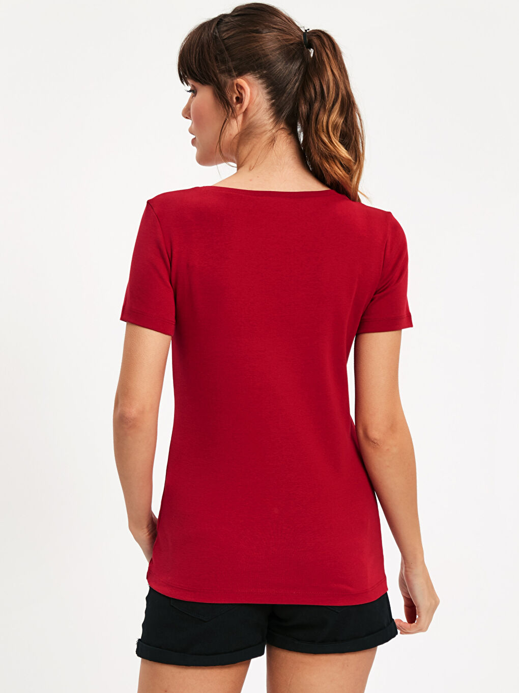 T-shirt ROUGE Femme-1