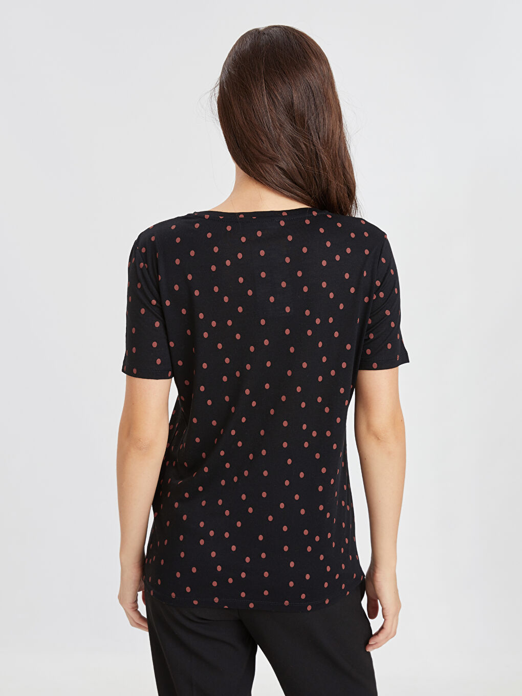 Kahverengi Baskılı Tişört-2