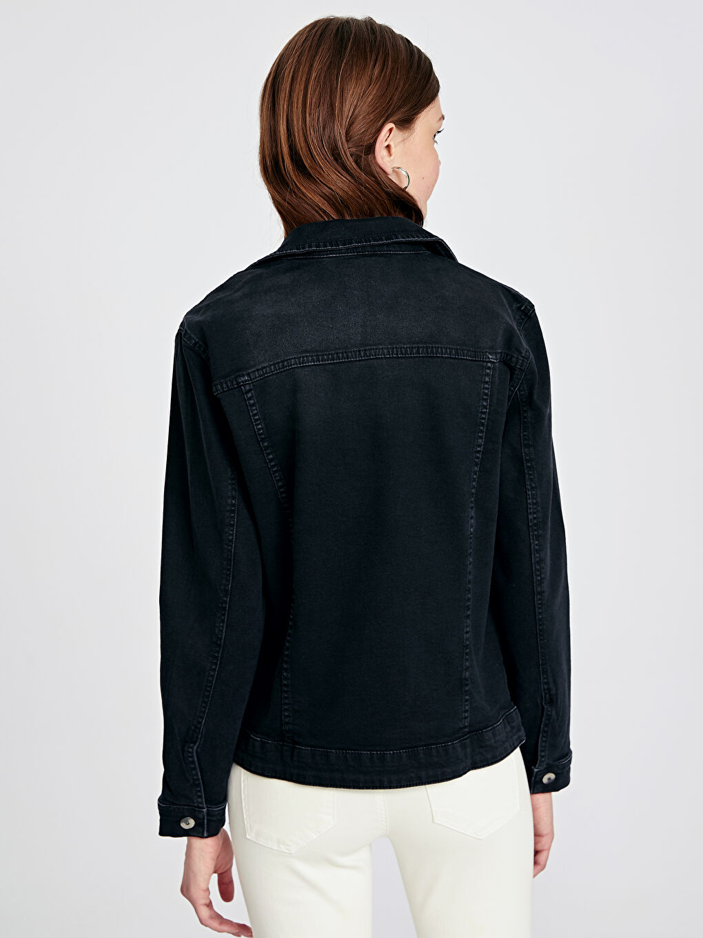 جاكيت جينز اسود نساء-2
